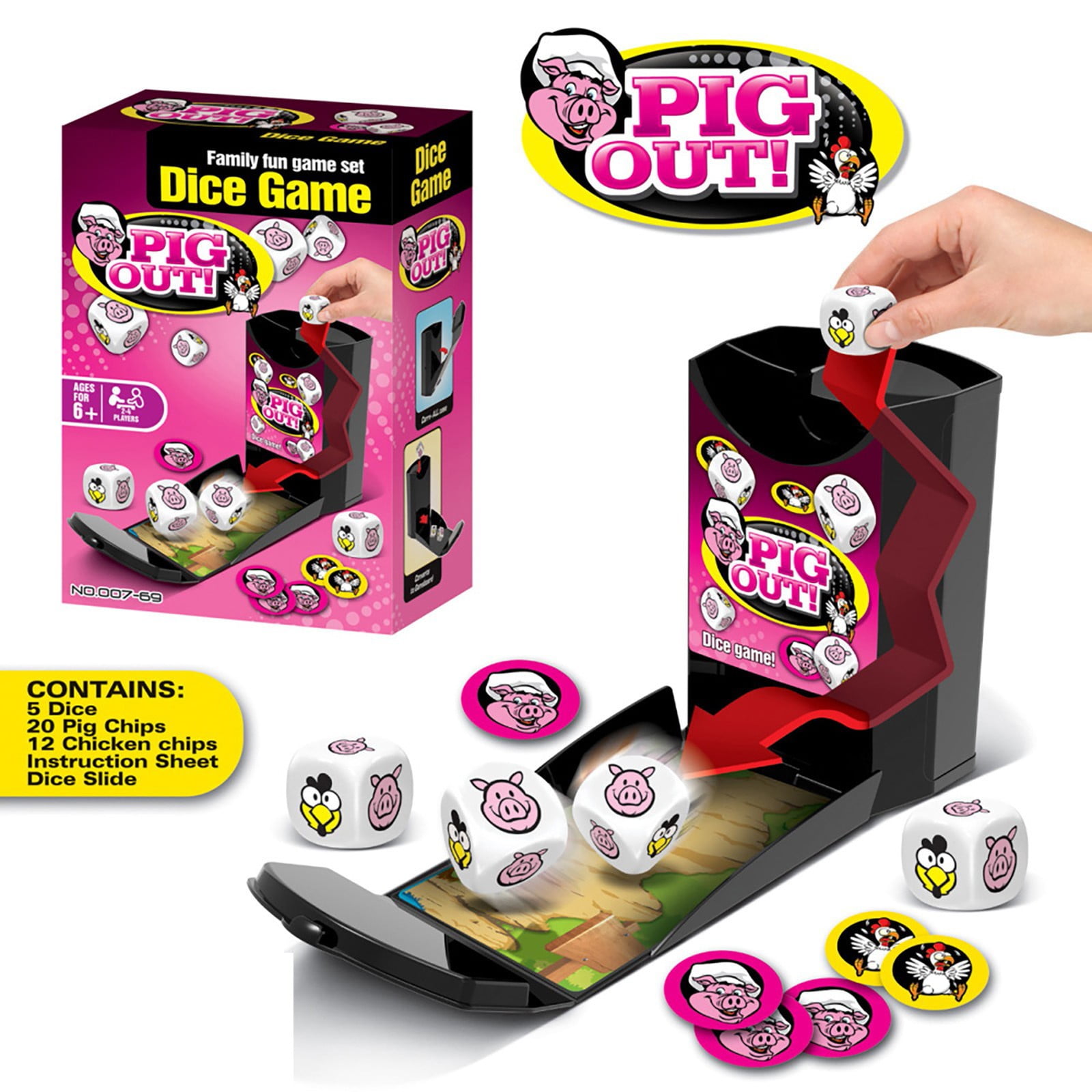 TISUDYE Alphabet Dice Scattered Card Game Family Part Y Puzzle Board