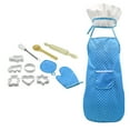 TISUDYE Baking Complete 12 Kids Set Cooking Pcs and Apron Includes