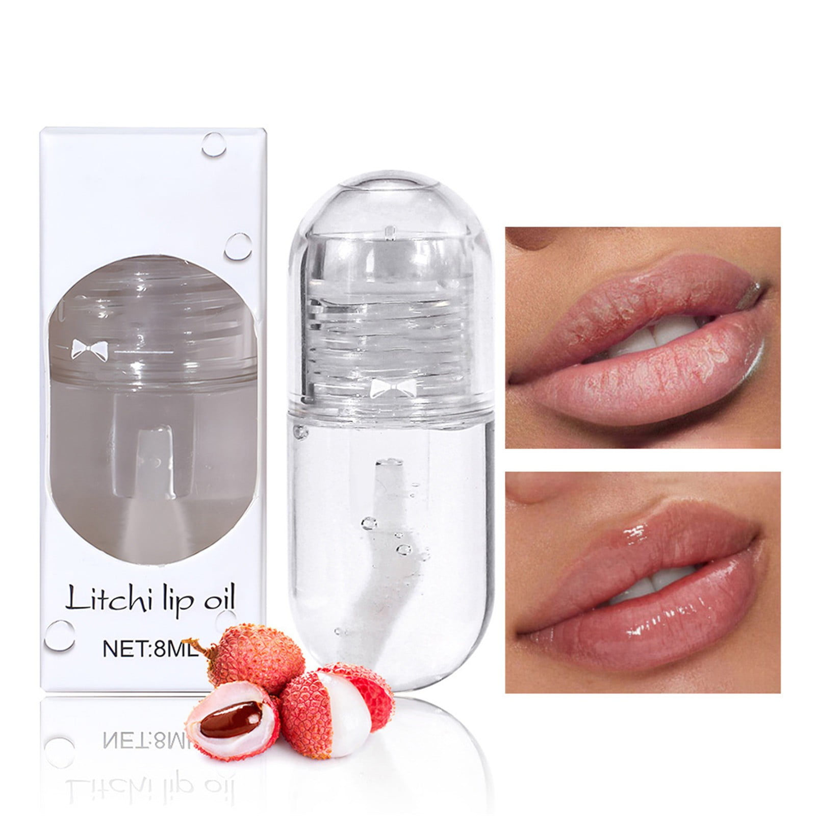 TISUDYE Clear And Translucent Lip Gloss Berry Color And Tender White