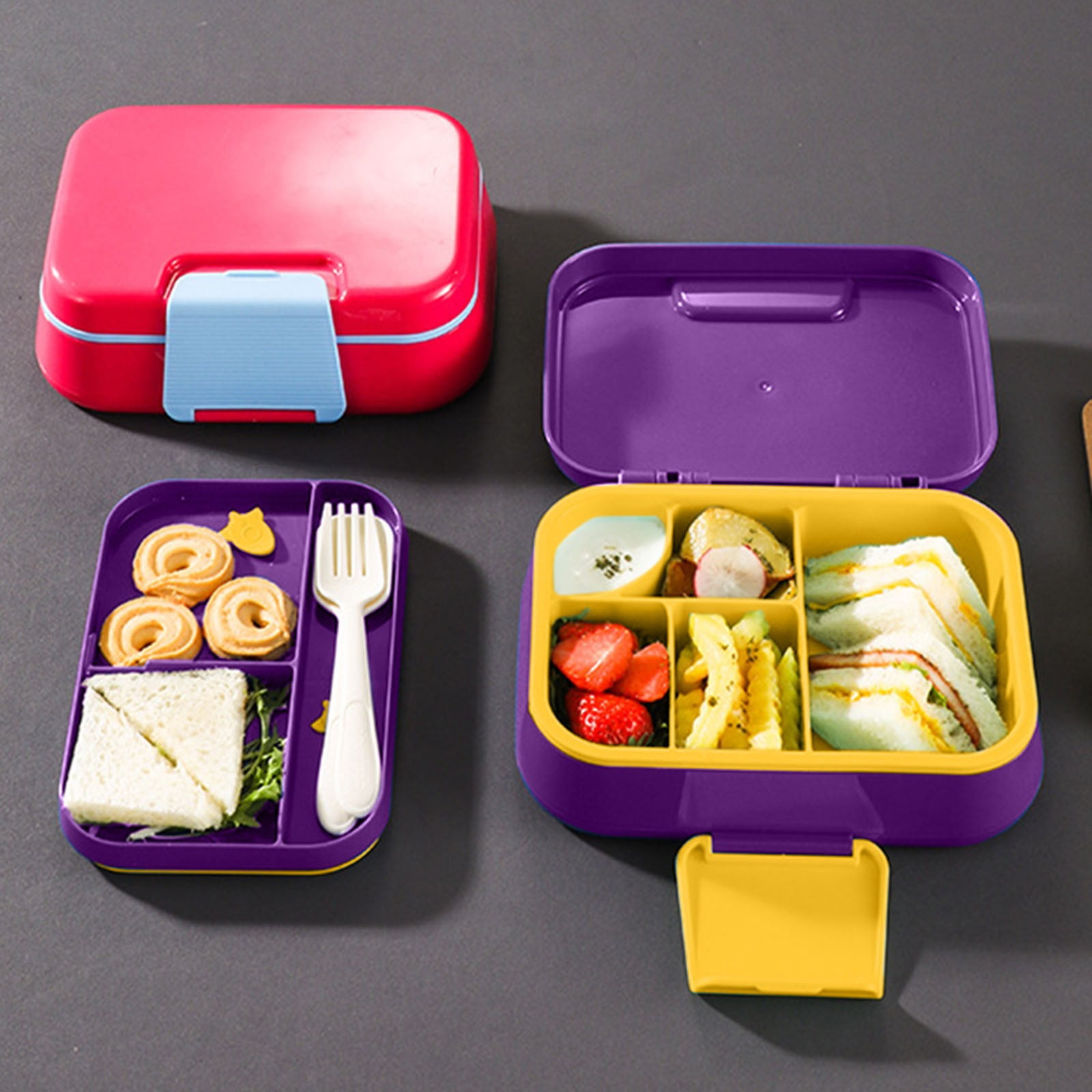 TISUDYE Clearance Lunch Box For Kids Lunch Container With 5