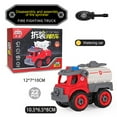 TISUDYE Coogam Take Apart Puzzle Fire Truck Inertial Toy Car