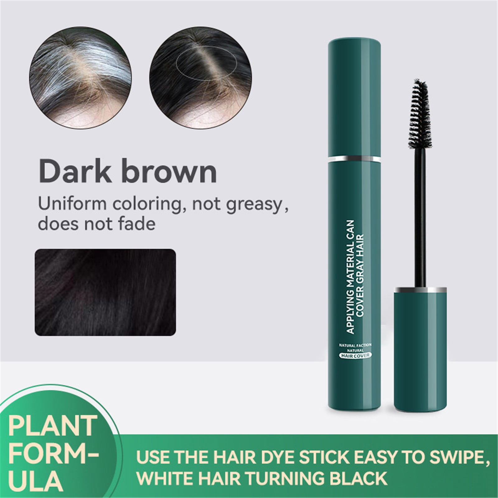 TISUDYE Disposable Hair Dye Pen To Cover Gray Hair Color Brush Black