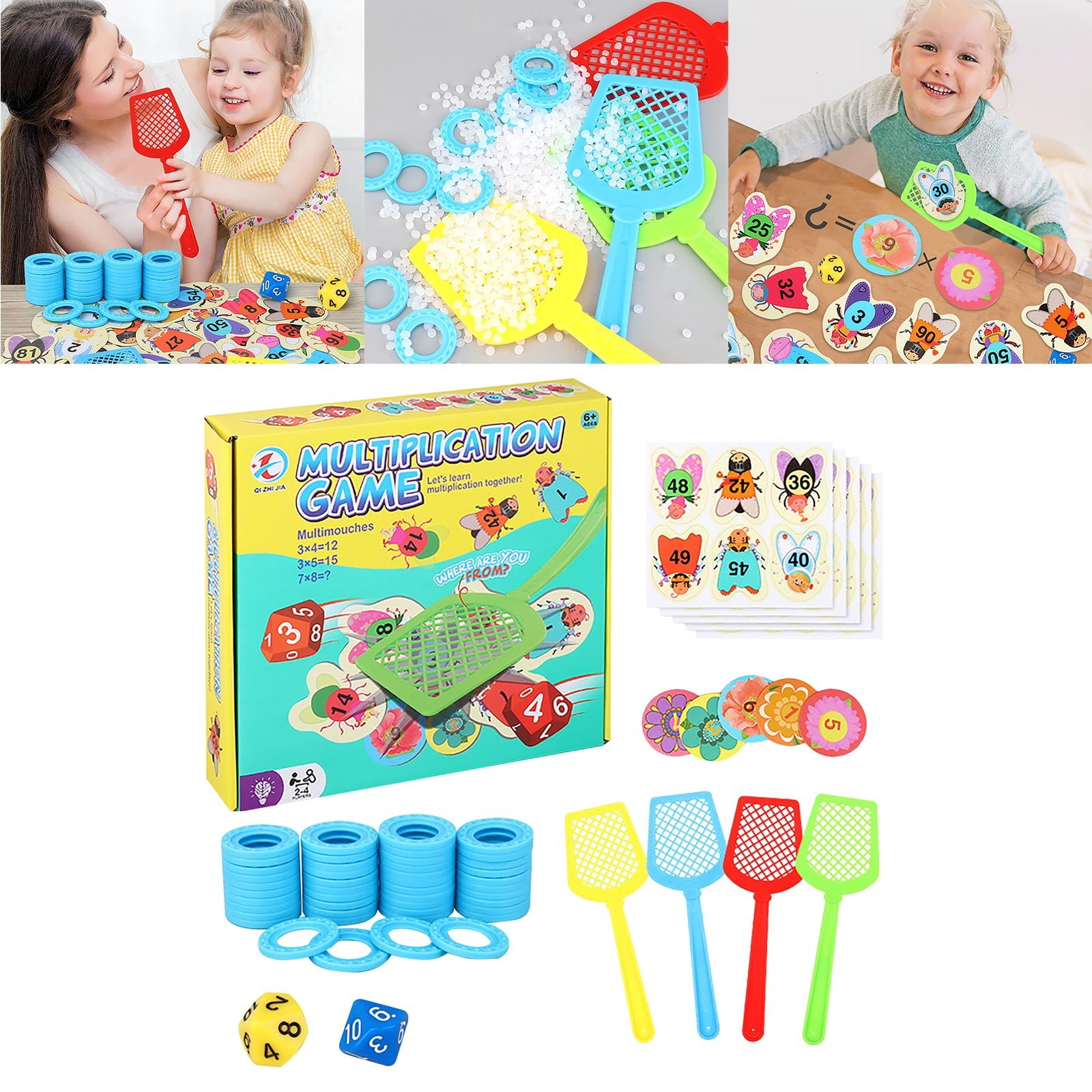 TISUDYE Fly Swatting Card Game Toy,A Fun Desktop Game For Learning