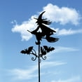TISUDYE Flying Witch Weathervane Stainless Weather Vane Wind Direction