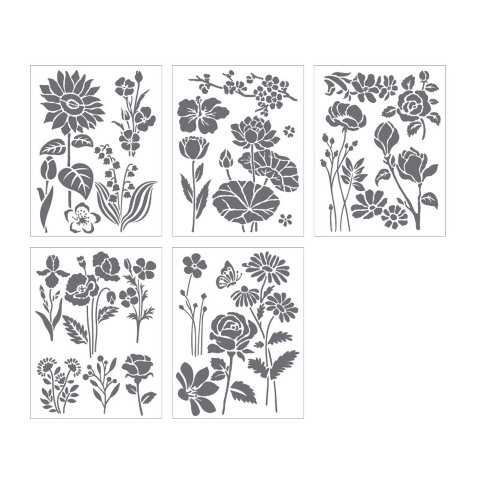 TISUDYE Stencils DIY Decoration 2024 New Giant Reusable Floral Stencil