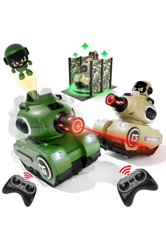 TITAIN GINDO Remote Control Tank Toy, RC Vehicle with Lights & Sounds