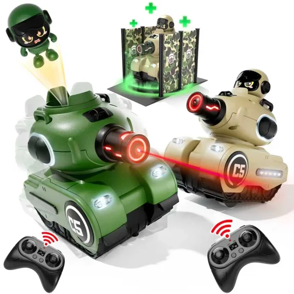 TITAIN GINDO Remote Control Tank Toy, RC Vehicle with Lights & Sounds