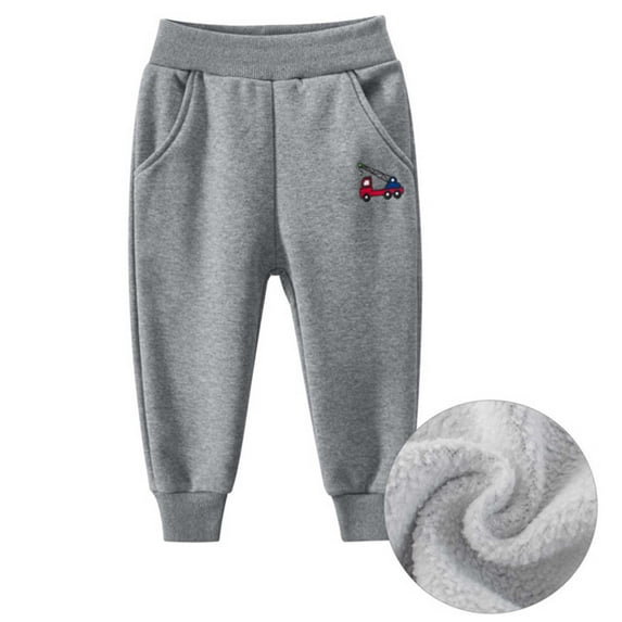 TITAKING Kids's Winter Fleece-Lined Sweatpants Cotton Blend Warm Pants