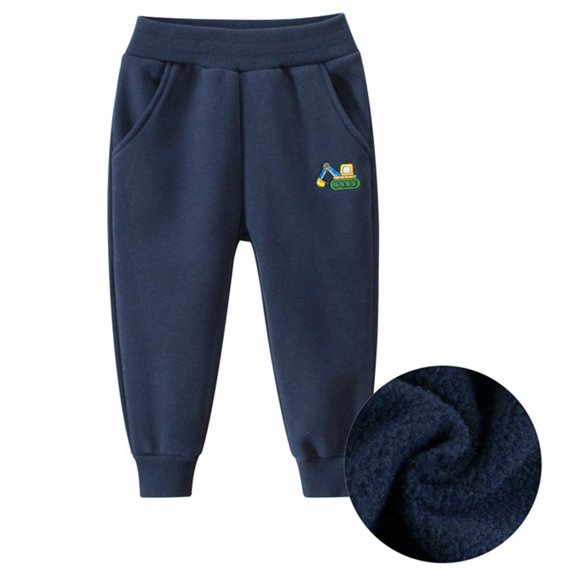TITAKING Kids's Winter Fleece-Lined Sweatpants Cotton Blend Warm Pants