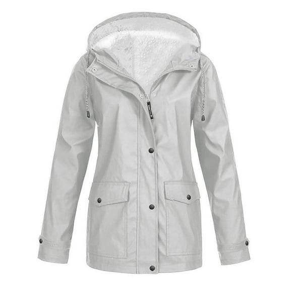 TITAKING Outdoor Women's Lightweight Hooded Softshell Jacket Light Gray L