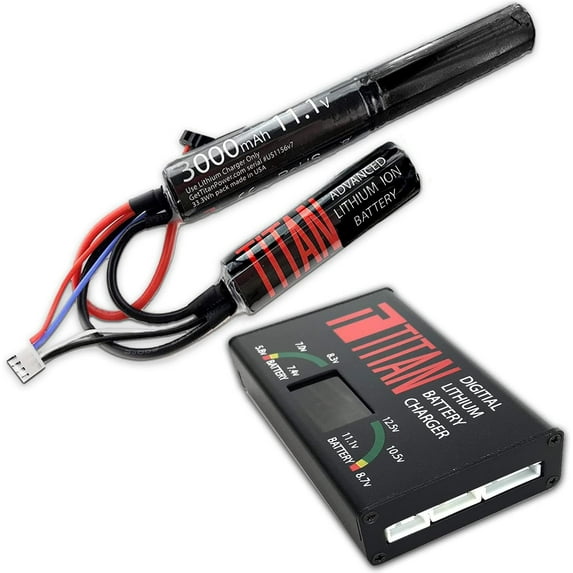 TITAN 3000mAh 11.1v Battery (Deans) w/ Digital Charger Lithium Ion