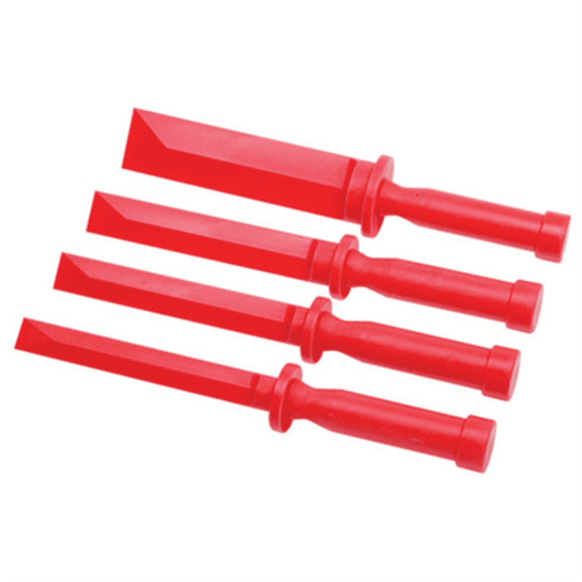 Bright Orange Nylon Plastic Scraper Set, 4-Piece