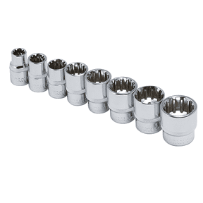 TITAN 8-PC 3/8" DR SAE SPLINE SOCKET