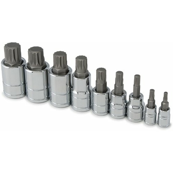 J S Products (steelman) 9PC TRIPLE SQUARE SOCKET SET