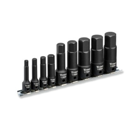 TITAN 9 pc. Impact Metric Hex Bit Socket Set