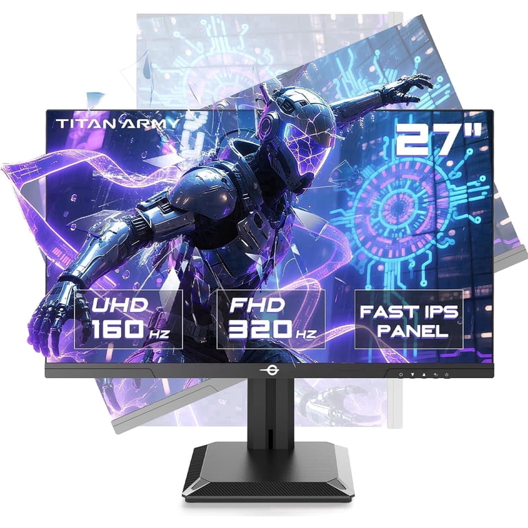 TITAN ARMY Gaming Monitor 27 Inch, 4K@160Hz, FHD@320Hz, Fast IPS