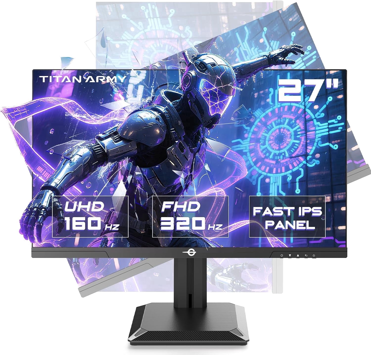 TITAN ARMY Gaming Monitor 27 Inch, 4K@160Hz, FHD@320Hz, Fast IPS