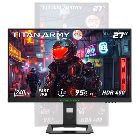 TITAN ARMY P2710S 27" 2560x1440 IPS FreeSync Computer Monitor, Black