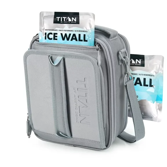 Titan Insulated Expandable Lunch Bag, Gray