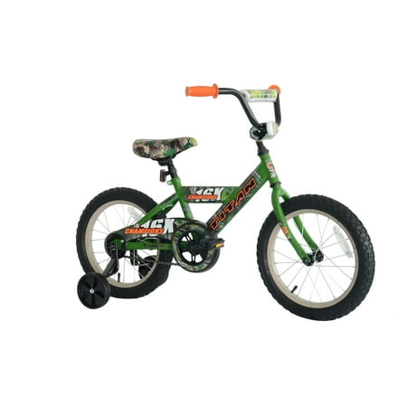 Titan Champion Deluxe 16 Inch Boys BMX Bike Camo with Training Wheels Adjustable Seat Ages 5 to 9