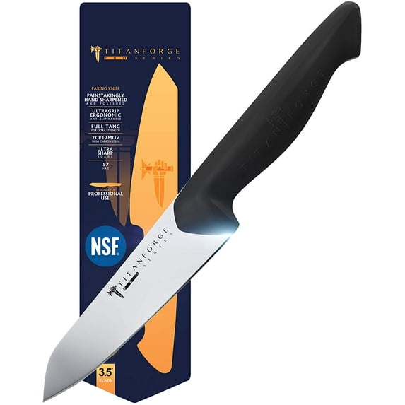 TITAN FORGE - Paring Knife - 3.5" - Pro Series Knives - 7CR17MOV High-Carbon steel - Full Tang - NSF Certified