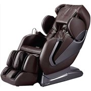 TITAN Pro Alpha Zero Gravity Massage Chair L Track Full Body Massage Recliner with Foot Rollers, Brown