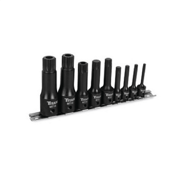 Titan XZN Triple Square Impact Bit Socket Set - 9 Piece