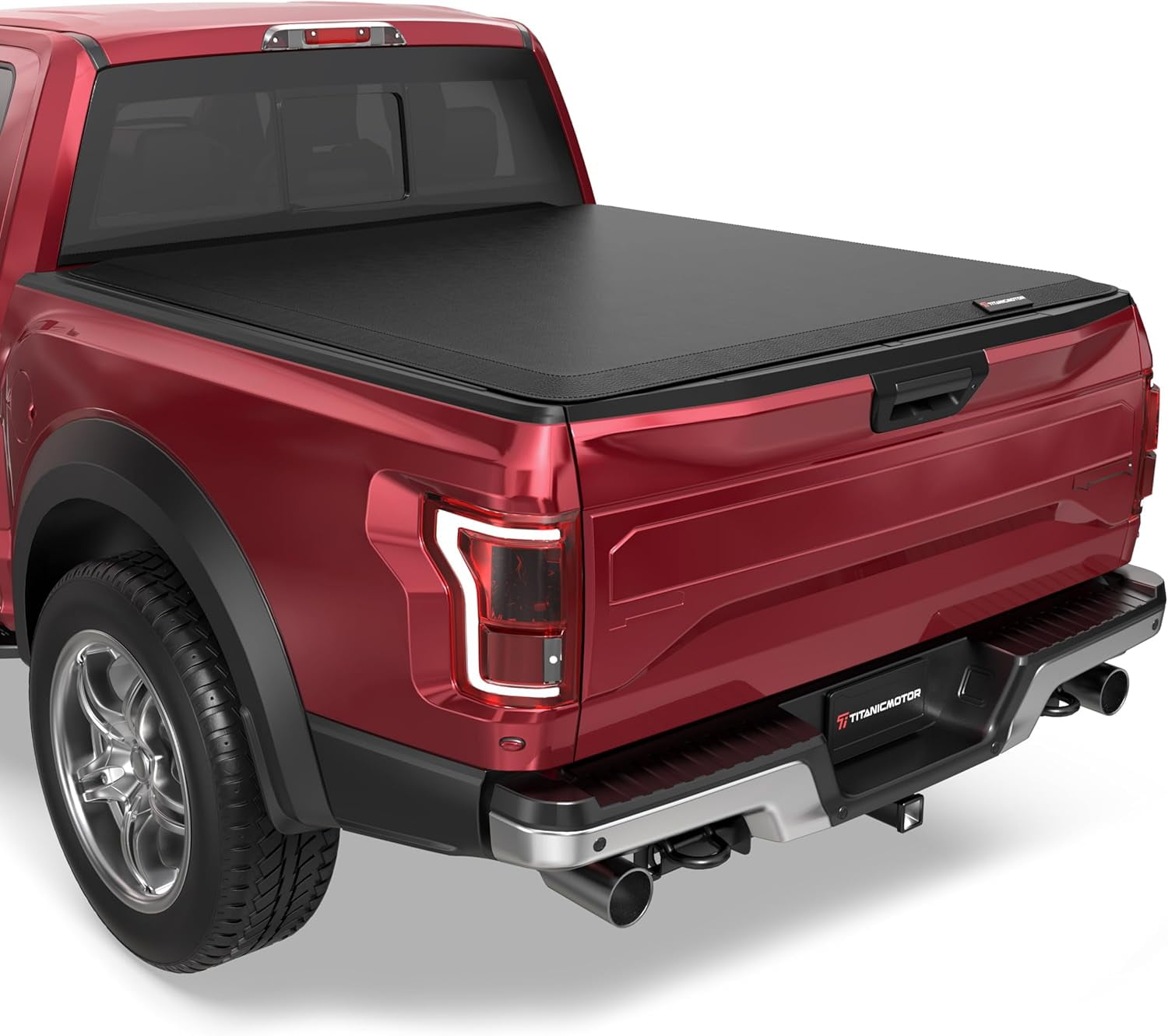 TITANICMOTOR 5.5FT 67Inch Soft Roll Up Truck Bed Tonneau Cover for 2009-2024 2025 Ford F-150 F150 Styleside