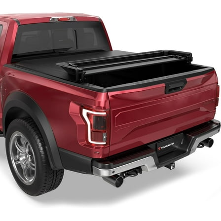 TITANICMOTOR 6.5FT 78.9nch Soft Quad Fold Truck Bed Tonneau Cover for 2007-2013 Chevy Silverado/GMC Sierra 1500 Bed Without Rail System (NOT Compatible for 2007 Classic Model)