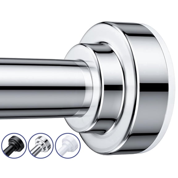TITGIPE No Drill Telescopic Shower Curtain Rod | 32-104" Adjustable Spring Tension Rod with Anti-Skid Design | Rust-Resistant Stainless Steel for Bathroom