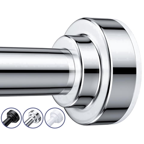 TITGIPE No Drill Telescopic Shower Curtain Rod 32-68" Adjustable Spring Tension Rod with Anti-Skid Design Rust-Resistant Stainless Steel for Bathroom