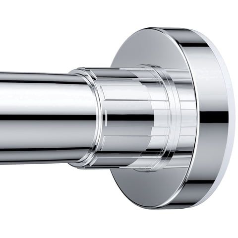 TITGIPE No Drill Telescopic Shower Curtain Rod | 26-76" Adjustable Anti-Skid Spring Tension Rod | Rust-Resistant Stainless Steel | shower rods for bathroom