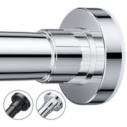 TITGIPE No Drill Telescopic Shower Curtain Rod | 26-76" Adjustable Anti-Skid Spring Tension Rod | Rust-Resistant Stainless Steel | shower rods for bathroom