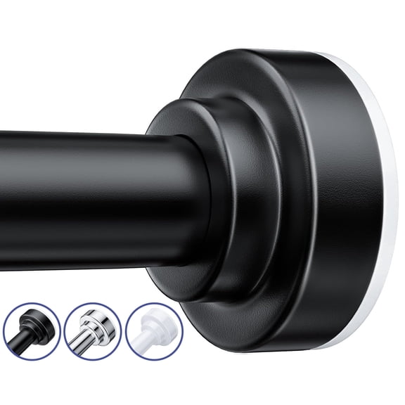 TITGIPE No Drill Telescopic Shower Curtain Rod | 32-92" Adjustable Spring Tension Rod with Anti-Skid Design | Rust-Resistant Stainless Steel for Bathroom