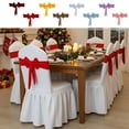 thumbnail image 1 of TITIHome Bows Christmas Chair Covers - Xmas Decor Chair Covers for Dining Chairs, Exquisite Dining Room Chair Covers for Holiday Party Christmas Decorations, 16" Christmas Bows Chair Covers, 1 of 9