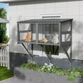 thumbnail image 1 of TITIMO Cat Catio, Cat Window Perch for Large Indoor Cats, Window Box Enclosure, Expandable Wooden Window Hammock for Multi Kittens, All-Weather Use Outdoor Small Pet Perch House (Gray, 41.3" L), 1 of 9
