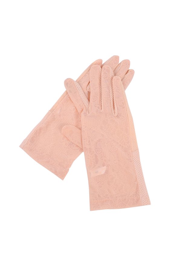 1 Pair Breathable Ice Silk Gloves with Non- Grip for Outdoor Sun and