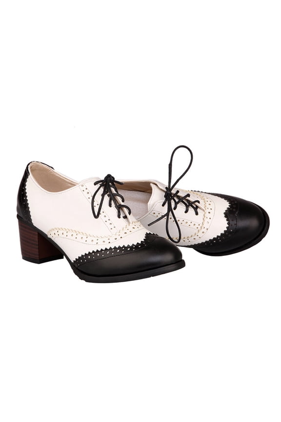 1 Pair of Shoes for Women Trendy Black Lacing Footwear Wear-resistant for Women Daily Life