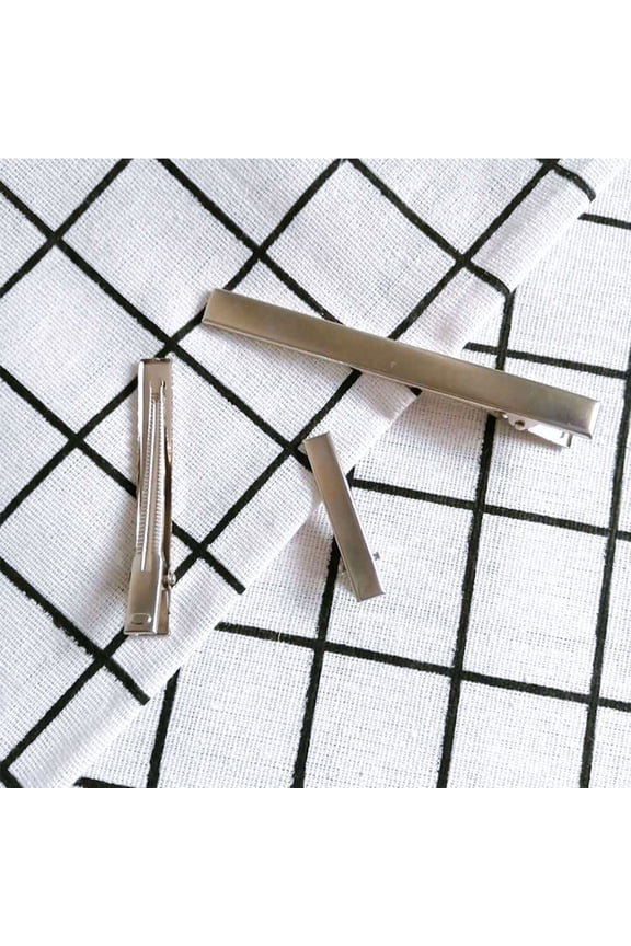 100Pcs Plated Silver Metal Duckbill Clips Precision Sectioning Clips Ideal for DIY Hairpin Crafting