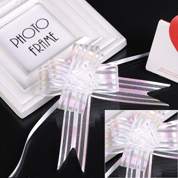 TITINICE 100Pcs String Bows Pull Bows Assorted Colors for Bottle and Candy Box Decoration