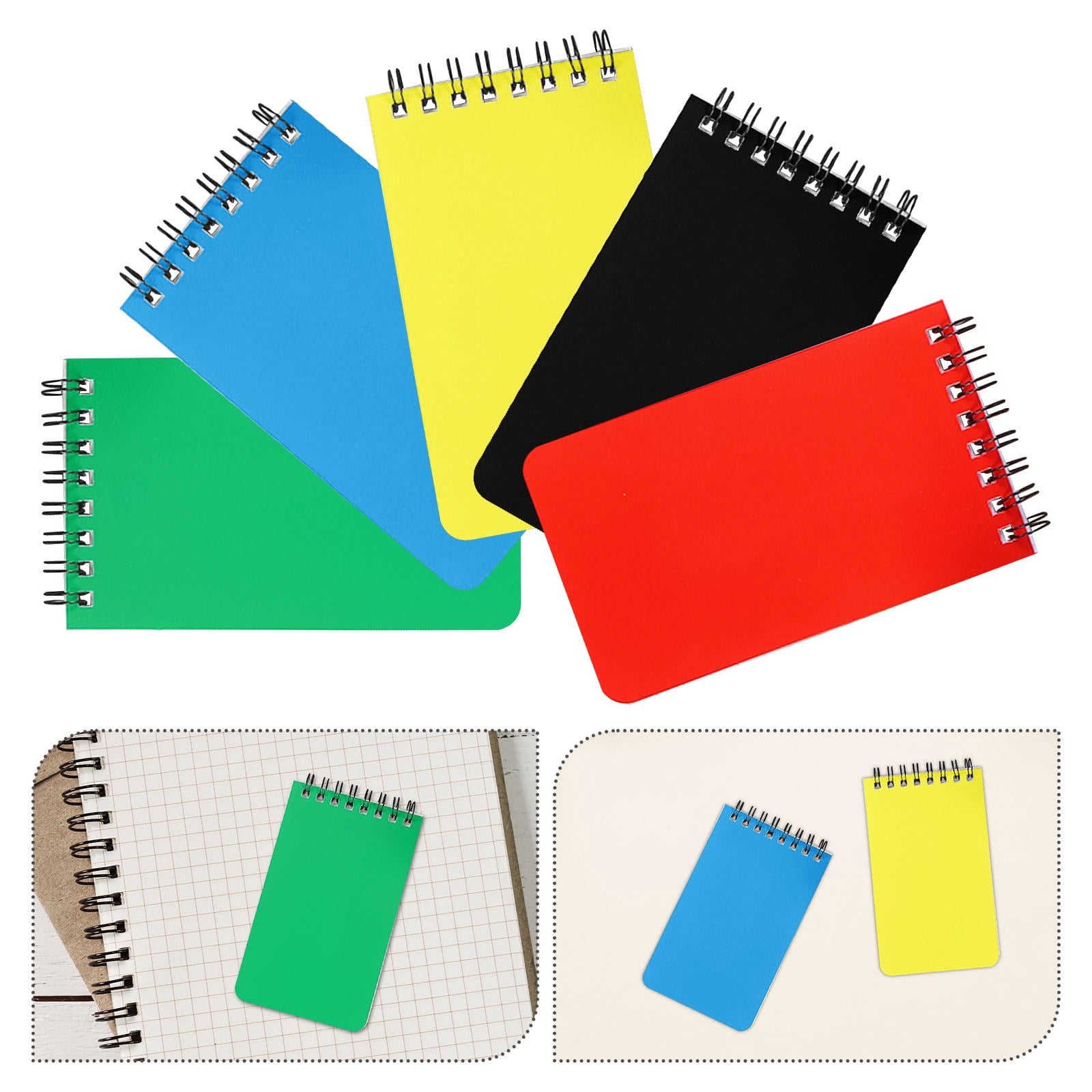 Small Notepad Notebook TITINICE 10Pcs A7 Pocket Notebook Assorted Color Spiral Mini Notepads ...