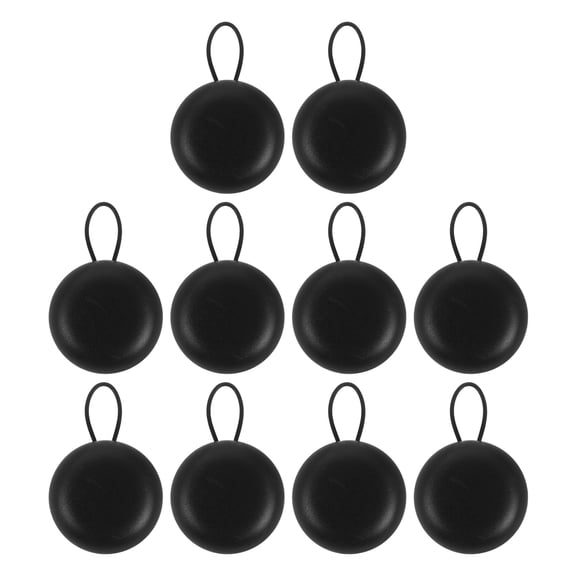 TITINICE 10Pcs Portable Earbud Carrying Case Shockproof Round Earphone Storage Box Black
