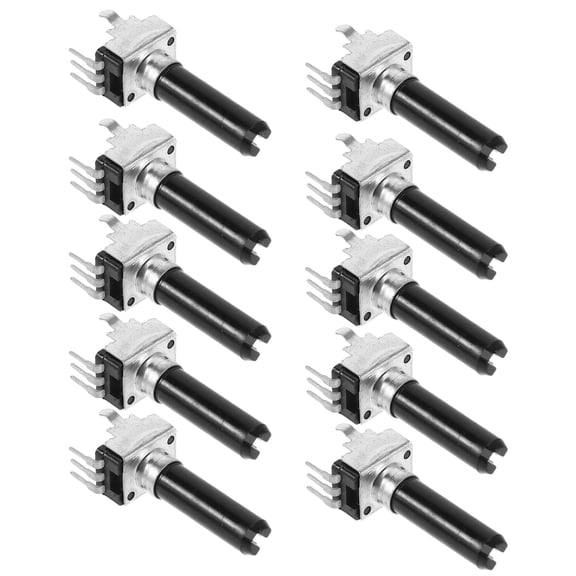 TITINICE 10Pcs Black Rotary Variable Resistor for Precision Control Systems and Audio Instrumentation