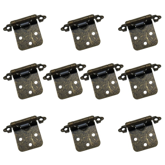TITINICE 10Pcs Coffee Self Closing Face Mount Door Hinges with Spring for Durable Cabinet Use
