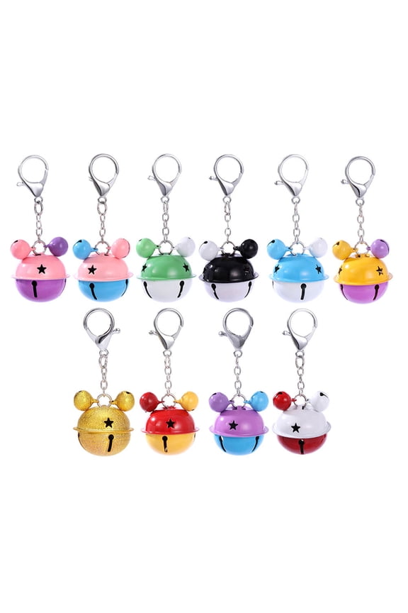 10-Pack Compact Bell Key Zinc Alloy Keychain Bag Accessories and Stylish