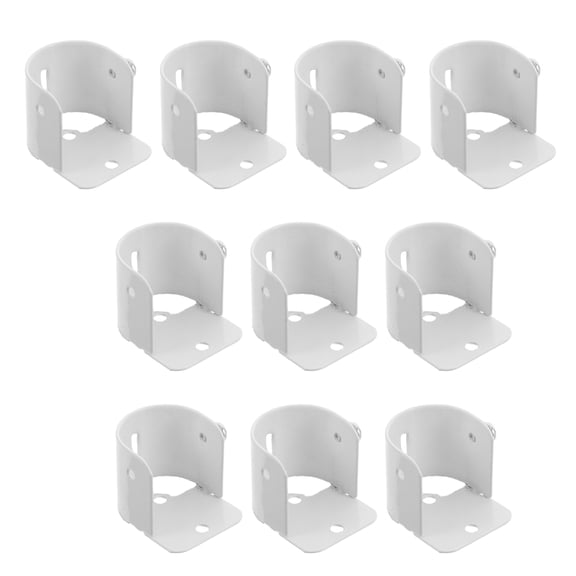 TITINICE 10Pcs Compact Stainless Steel Rod Holder Brackets White for Closet and Bathroom Rods