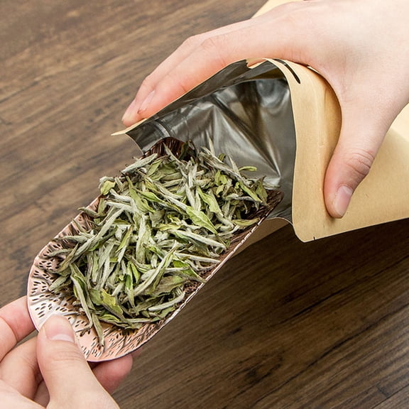 TITINICE 10Pcs Self Sealing Pouch Kraft Paper Food Package Bag with Zipper for Food Storage