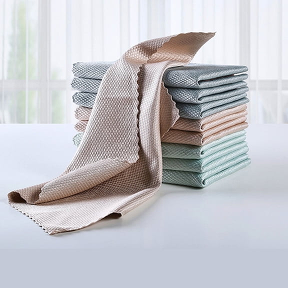 TITINICE 10-Pack Multi-Purpose Square Cleaning Cloths for Dishwashing, Kitchen, and Household Use