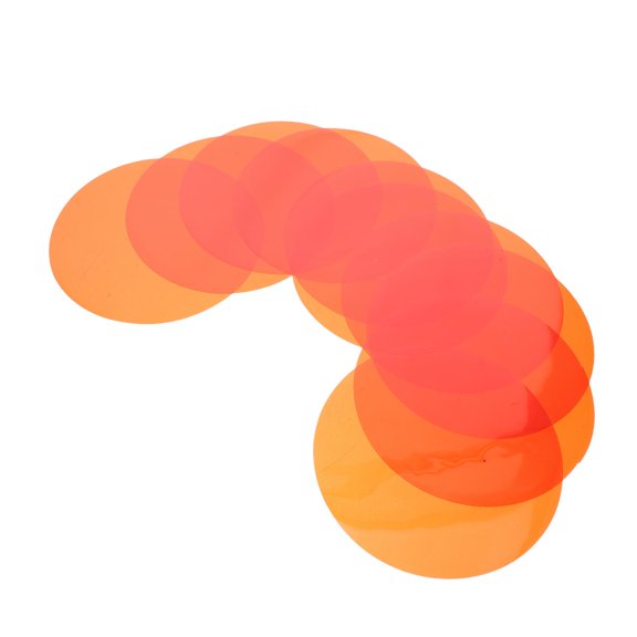TITINICE 10Pcs Orange Colored Lighting Gel Filters Self Adhesive Plastic Light Diffuser Sheets