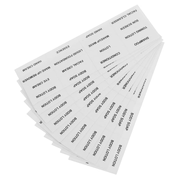 TITINICE 10Pcs PVC Adhesive Storage Bin Labels for Organizing Cosmetics and Bathroom Dispensers
